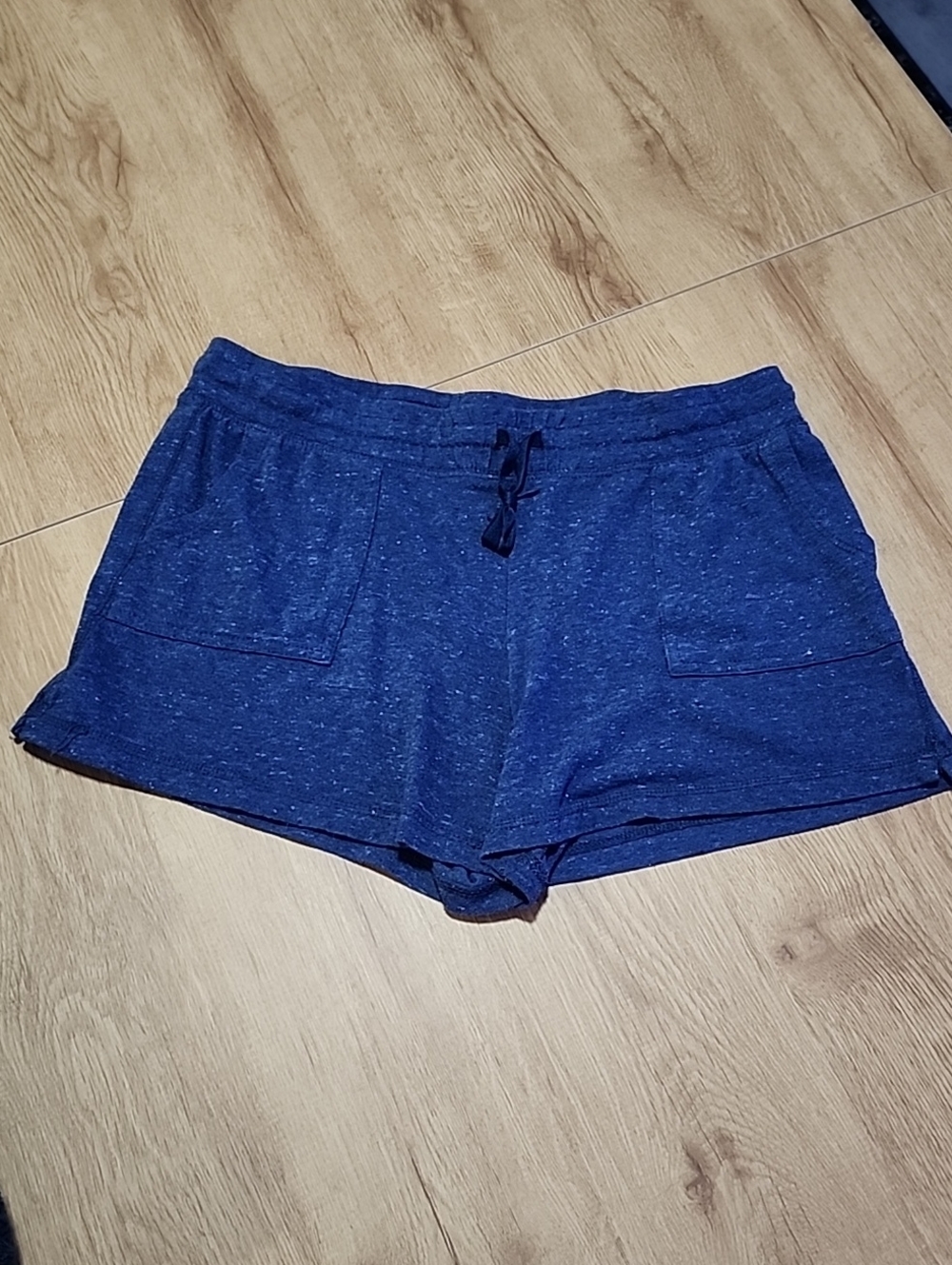 Athletic Works Navy Heather Drawstring Pocket Athletic Shorts